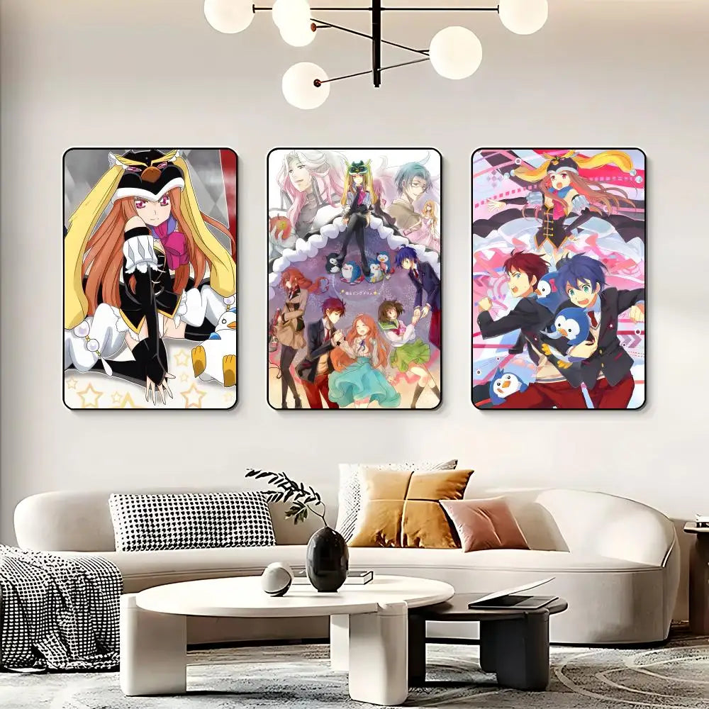 Anime Penguindrum HD Waterproof Self-Adhesive Wall Poster Anime Wall Poster Peaceful Pleasures Health and Wellness