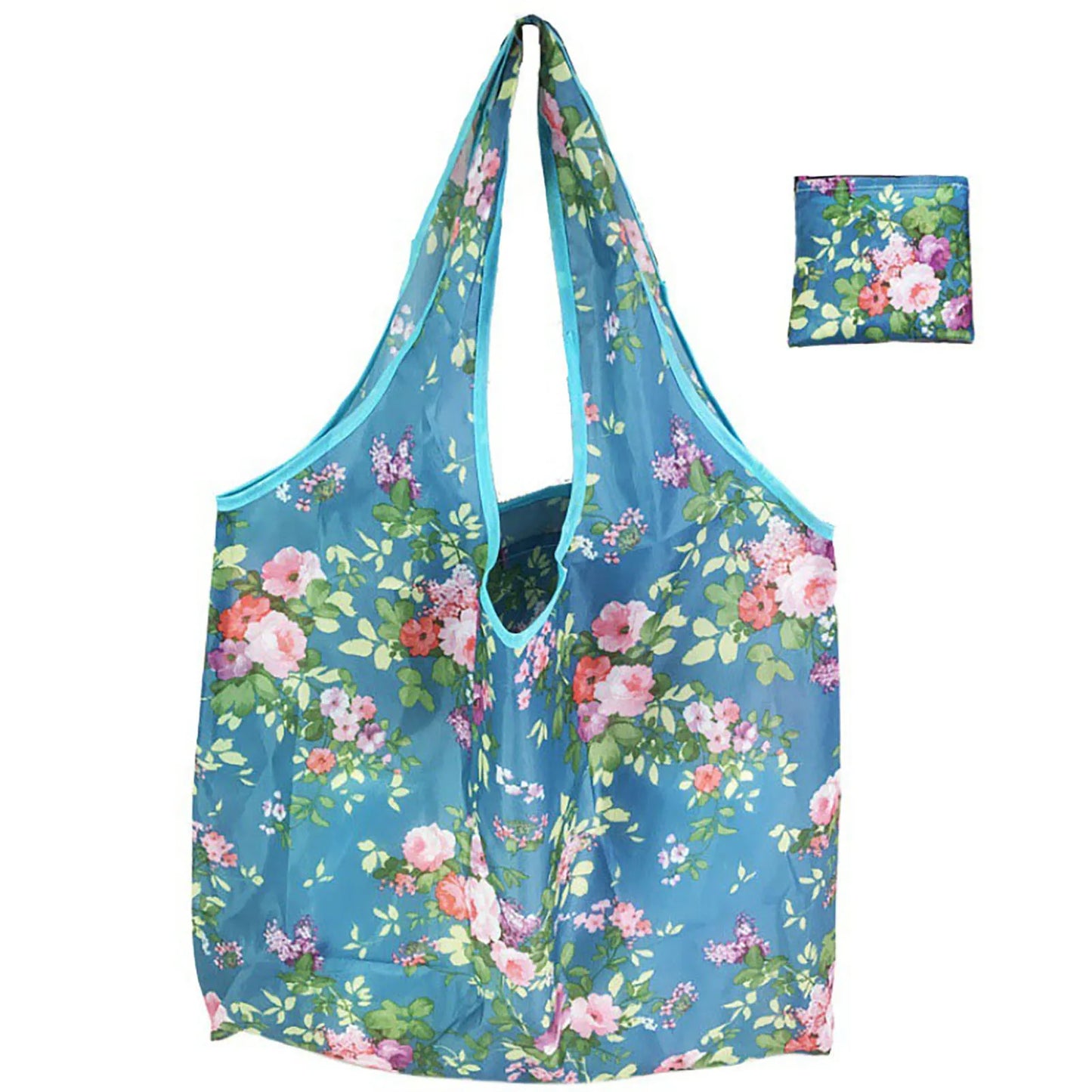 Portable Reusable Grocery Bags Strong Load-bearing Capacity Eco-friendly Bags for Trip or Shopping Fruit Holder Peaceful Pleasures Health and Wellness Rose