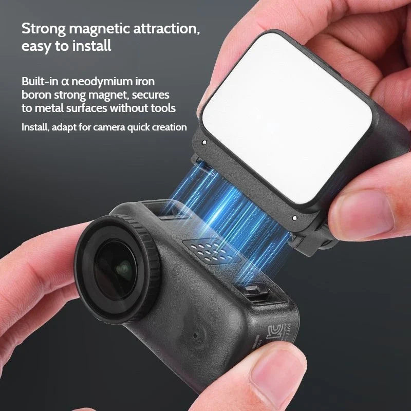Magnetic Mini LED Fill Light for DJI Osmo – IPX4 Waterproof