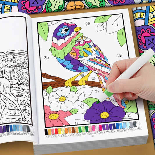 Number Adults Coloring Book 32 Pages Floral Mandala Design Stress Peaceful Pleasures Health and Wellness