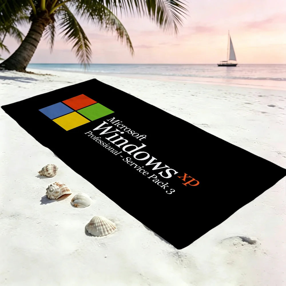 Computer Malfunction Quick-Dry Beach Towel | Funny Tech Gift