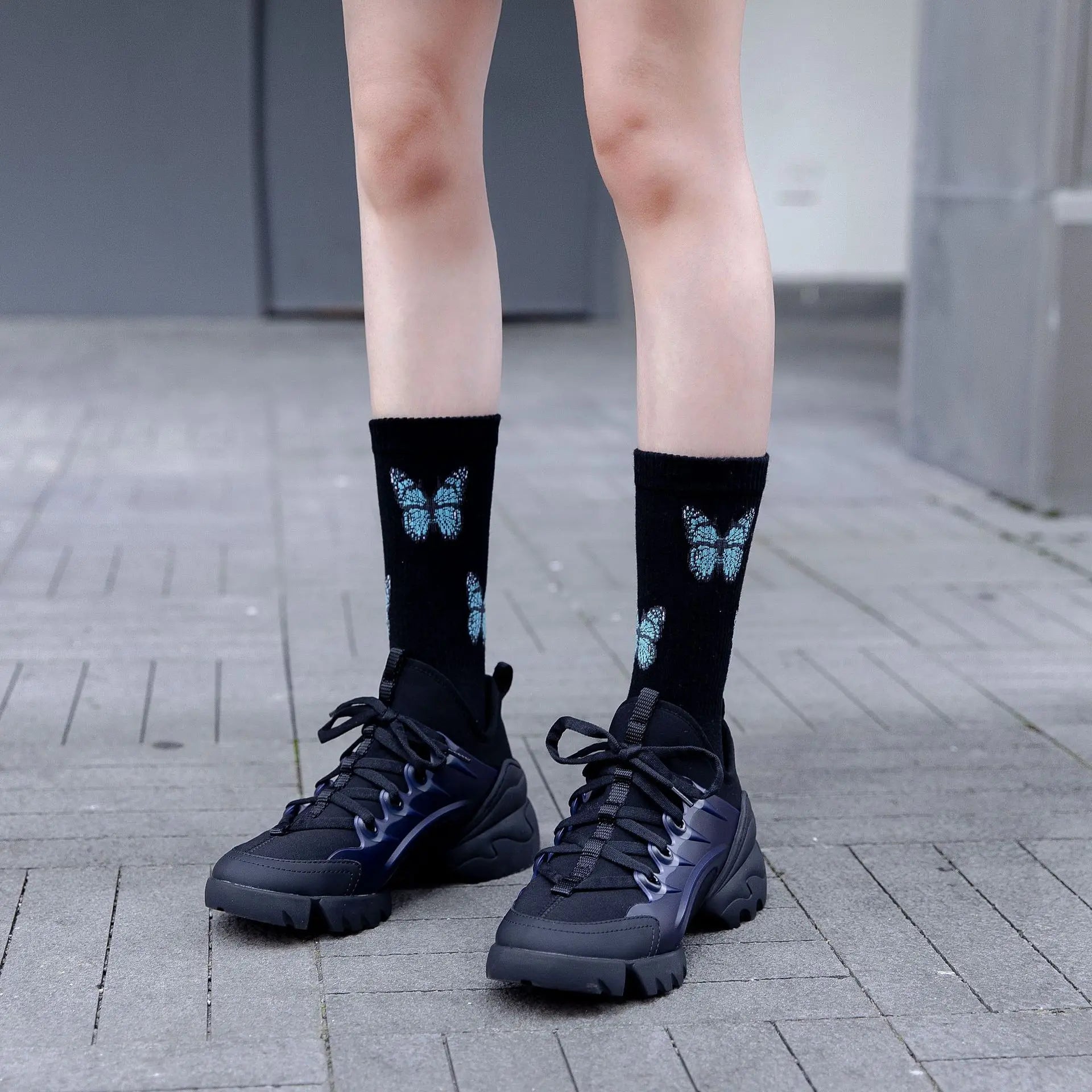 New Lolita Butterfly Socks Women Streetwear Harajuku Crew Women Cotton Sock white black Fashion Kawaii Hip Hop Cow JK Socks Cool Peaceful Pleasures Health and Wellness