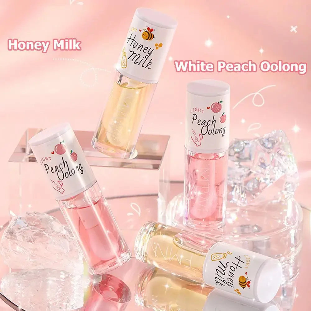 Kawaii Honey Peach Lip Oil – Moisturizing Lip Tint & Plumper Lip Care Peaceful Pleasures Health and Wellness