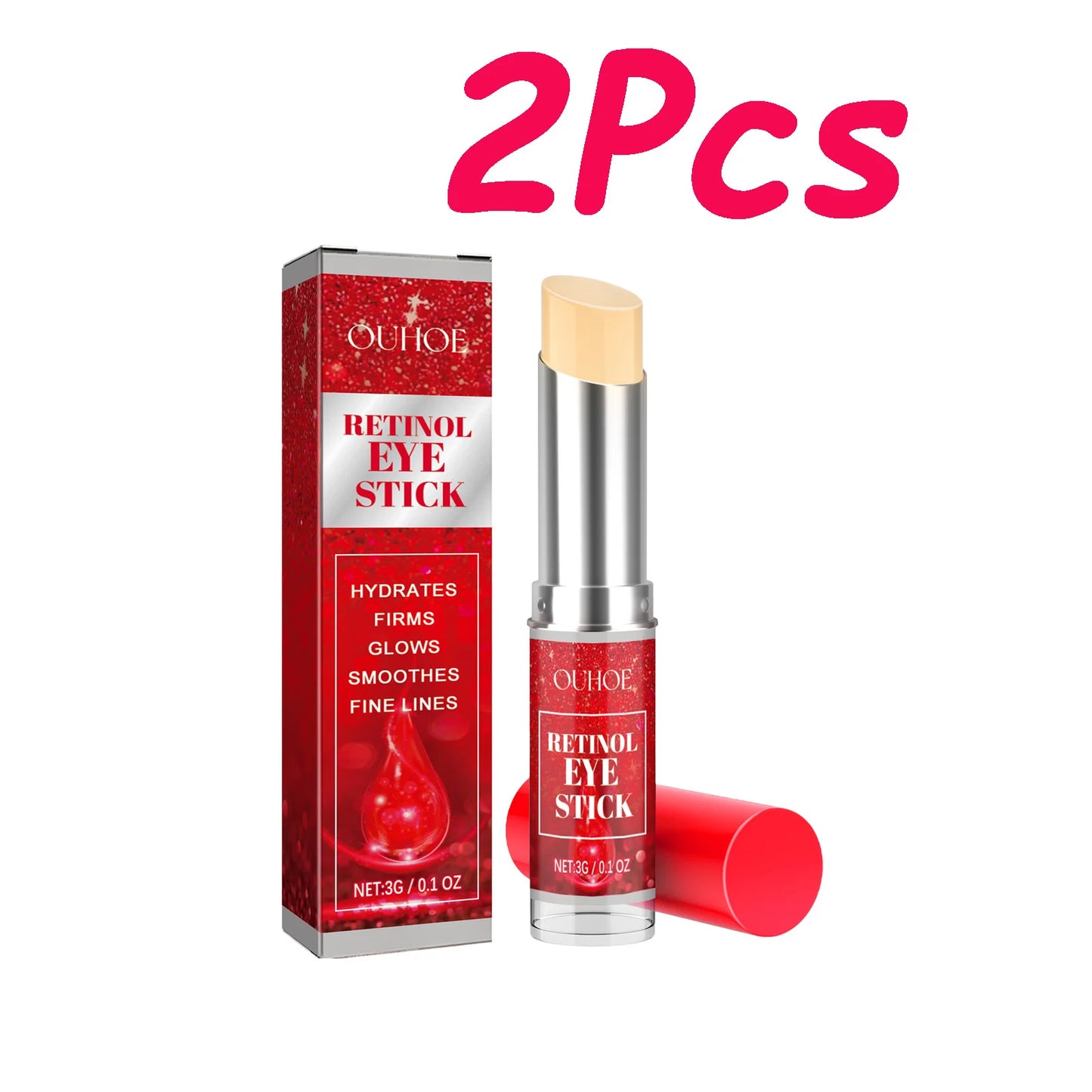 Retinol Eye Cream Stick – Dark Circles, Firming & Anti-Aging Peaceful Pleasures Health and Wellness 2 x 3g Boxed