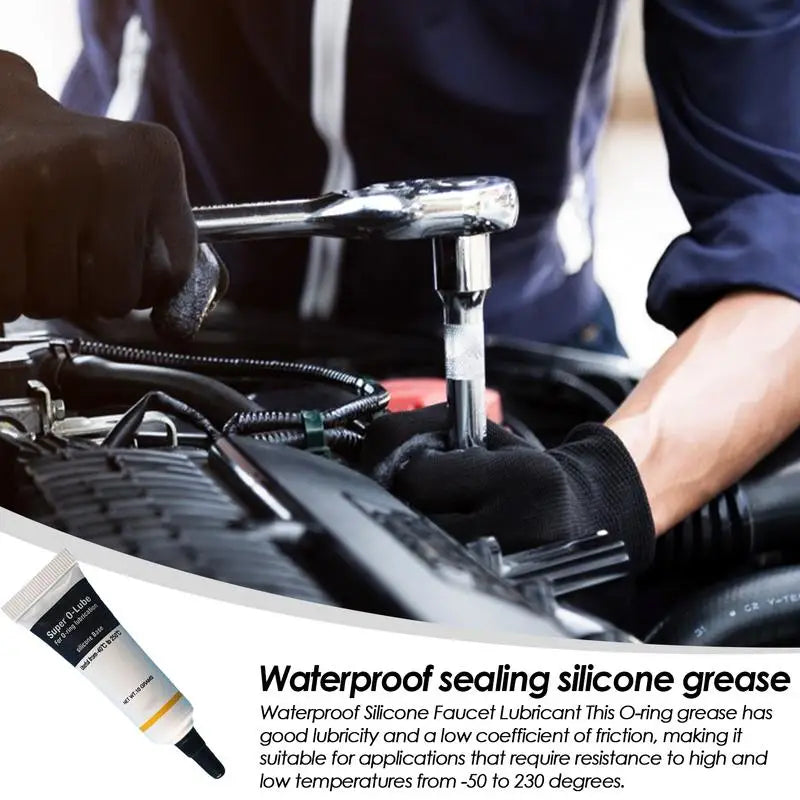 Silicone Grease Lubricant O ring Coffee Machine Lubrication Plumbers Valve Grease Grease Waterproof Food Grade For O Rings Peaceful Pleasures Health and Wellness