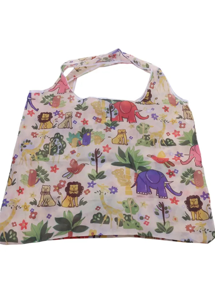 Reusable Foldable Shopping Bags Portable Multi Purpose Tote for Supermarket Beach Travel Toy Storage Grocery Shoulder Bag Peaceful Pleasures Health and Wellness