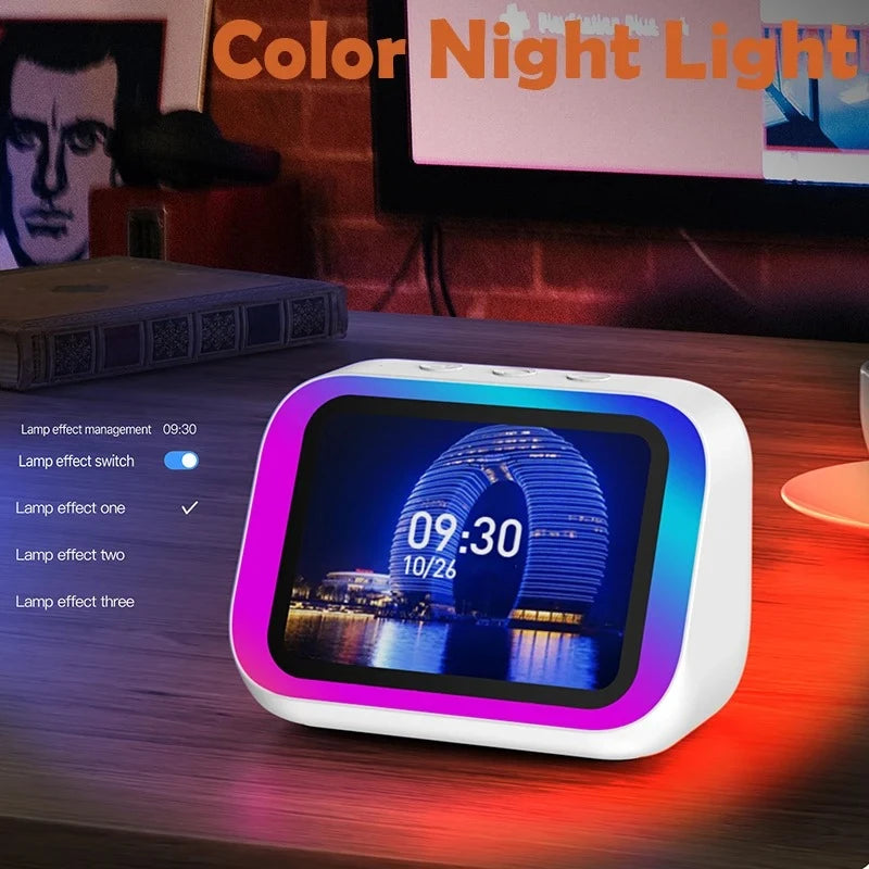 Multi-function Smart Bluetooth Alarm Clock Speaker with Weather Display Night Light Music Story Player Photo Frame APP Control Peaceful Pleasures Health and Wellness