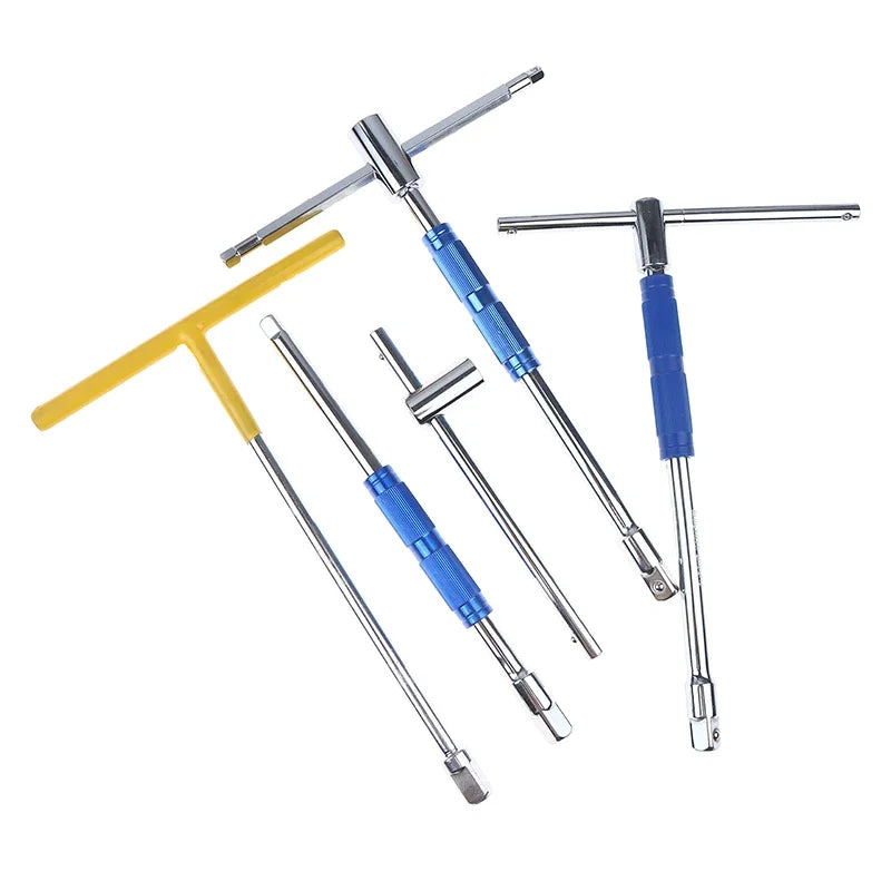 Interchangeable Socket T-Handle Wrench Set | Chrome Vanadium Socket Wrench Set Peaceful Pleasures Health and Wellness