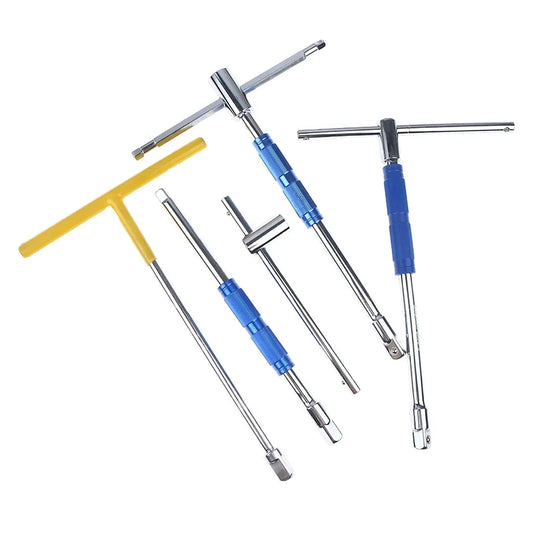 Interchangeable Socket T-Handle Wrench Set | Chrome Vanadium Socket Wrench Set Peaceful Pleasures Health and Wellness