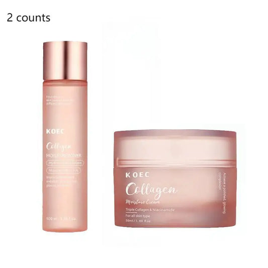 Collagen toner + triple collagen moisturizing cream, facial moisturizing moisturizing nourishing and brightening skin tone Peaceful Pleasures Health and Wellness 2pcs 2