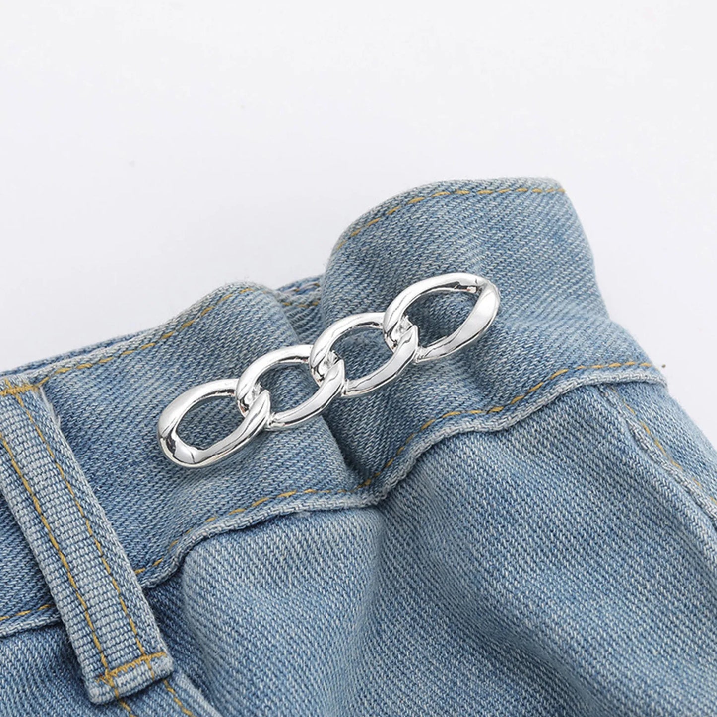 Adjustable Waist Tightener Clip – Metal Jeans Button Pin