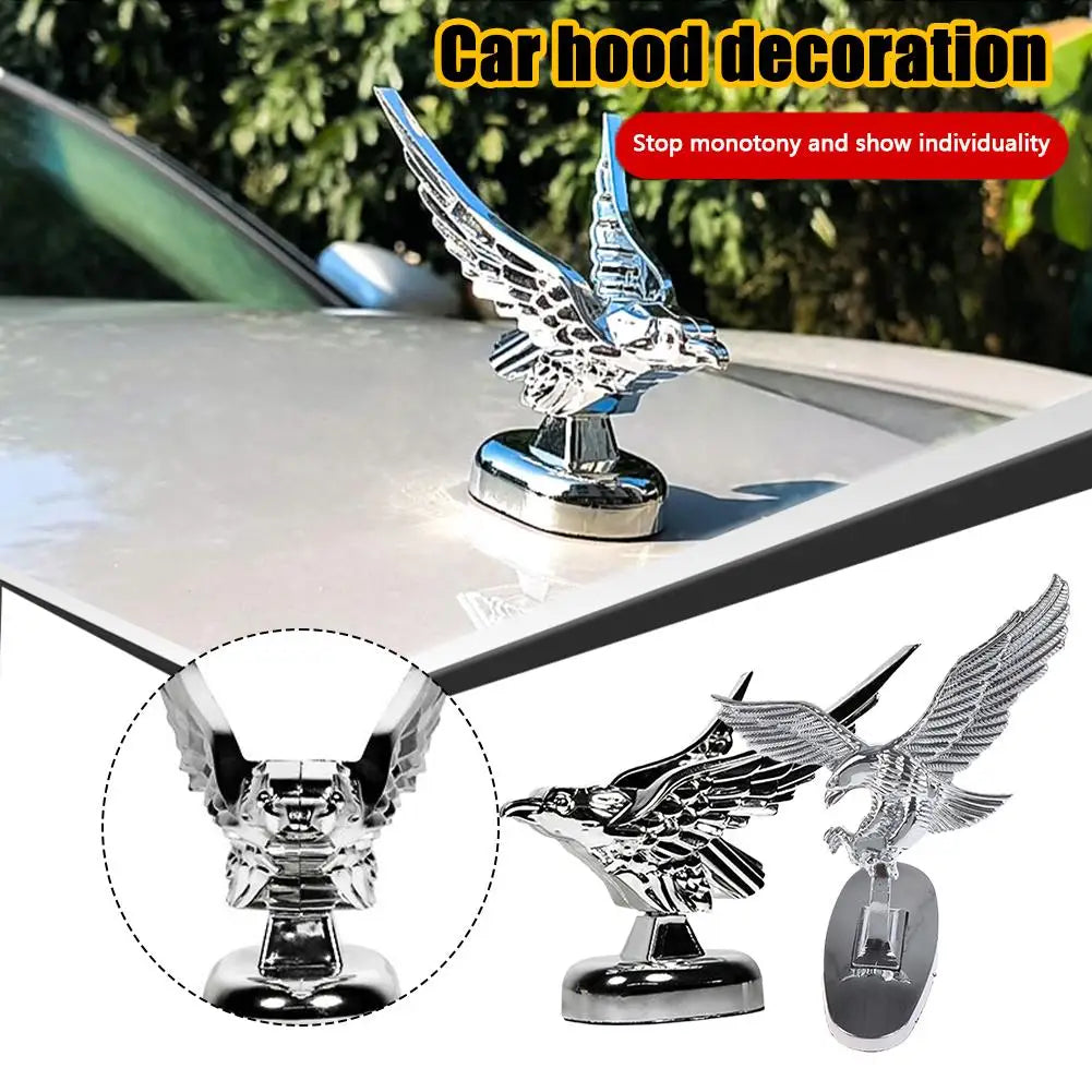 3D Car Bonnet Front Hood Eagle Ornament Badge Auto Modification Emblem Cover Decoration Accessories Eagle Peaceful Pleasures Health and Wellness