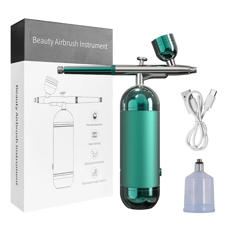 Airbrush with Compressor Airbrush Painting Mini Spray Gun for Painting Modeling Craft Portable Airbrush Wireless Paint Spray Gun Peaceful Pleasures Health and Wellness Green