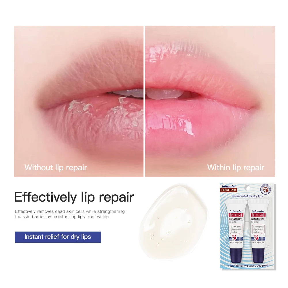 2pcs/Lot Moisturizing Lip Repair Gel Instant Relief For Dry Lips Liquid Lip Balm Paraben Free Lip Care Product Reduce Lips Line Peaceful Pleasures Health and Wellness