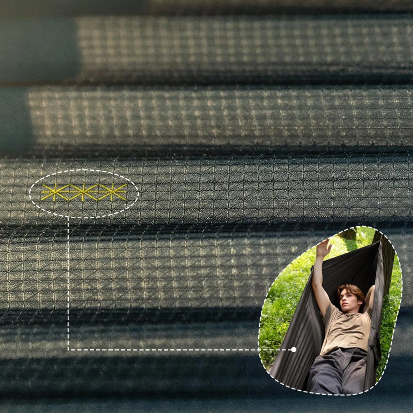 Double Hammock Lightweight Portable Anti-Tip Swing for 2