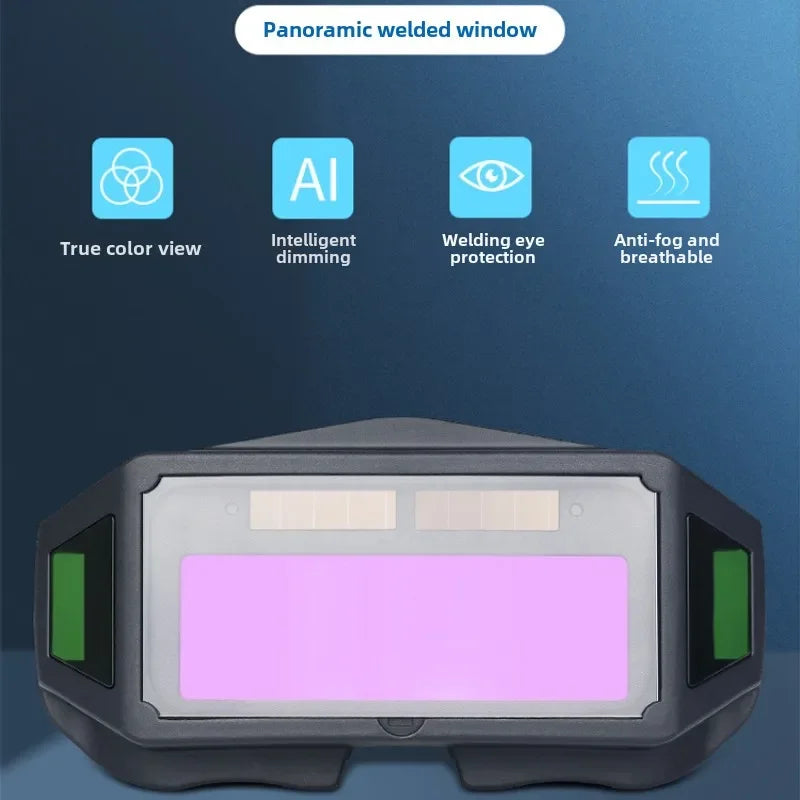 Welding Goggles Eye Protection Easy Carried Head Darkening Welding Glasses Multi Window Dimming & Zipper Box&20 Protective Film Peaceful Pleasures Health and Wellness