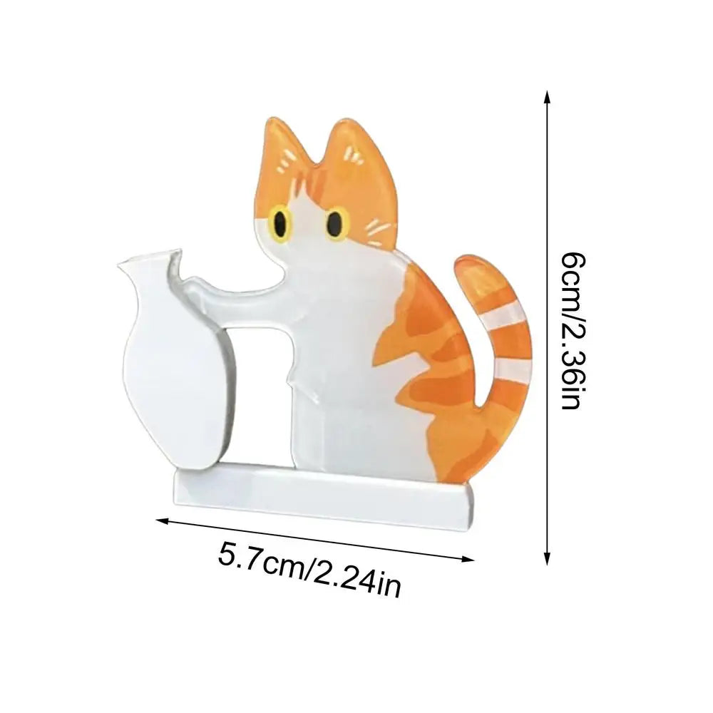 Acrylic Cat Whiskers Storage Container Cute Memorial Keepsake with Wide Opening for Fridge Wall Desk Office Bedroom Peaceful Pleasures Health and Wellness 04