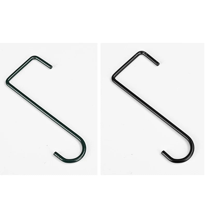 2-Pack Brown Steel Fence Hooks for Plants & Bird Feeders Fence Hook Hangers Peaceful Pleasures Health and Wellness 2Pcs