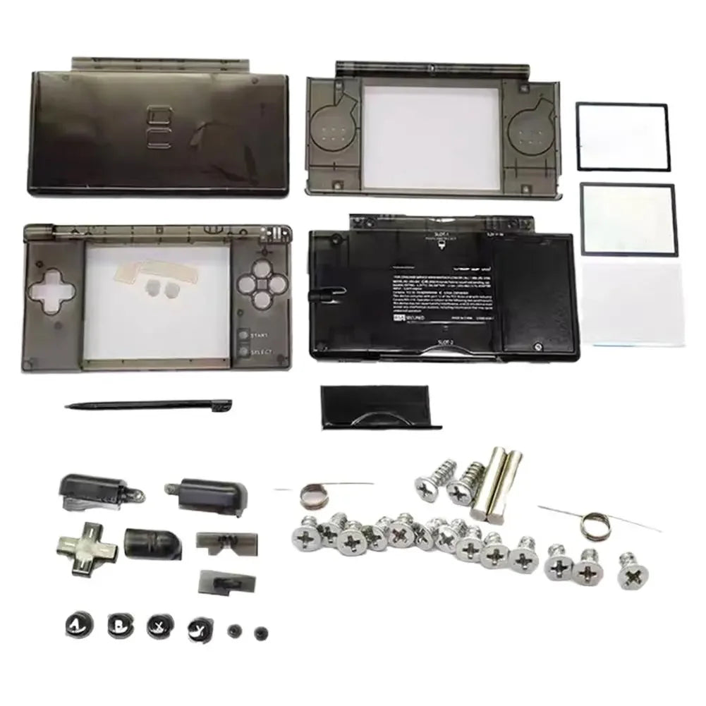 Case DIY Kit for Nintendo DS Lite Transparent Replacement Full Housing Shell, DIY Repair Shell Replacement Kit for NDSL, 1Set Peaceful Pleasures Health and Wellness Black
