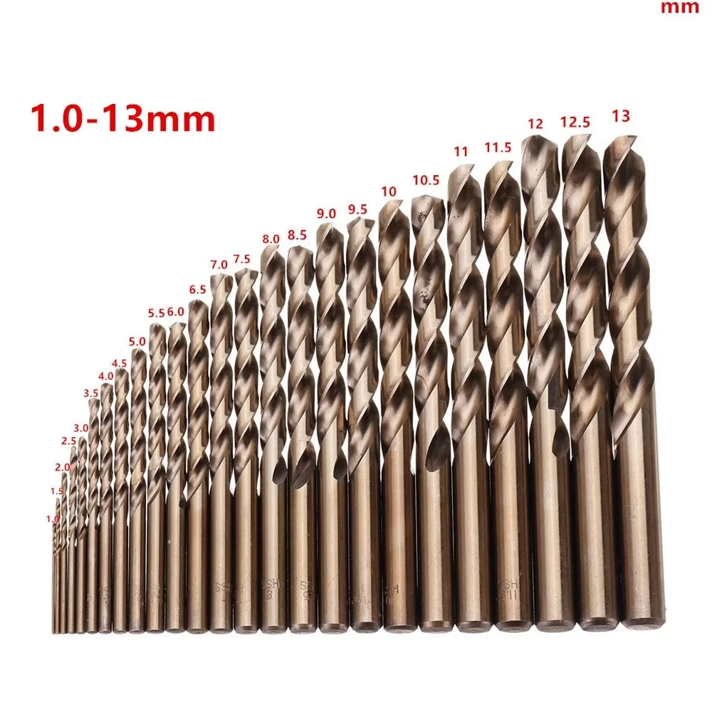 M35 Cobalt HSS Drill Bit Straight Shank T-wist Metal Stainless Steel