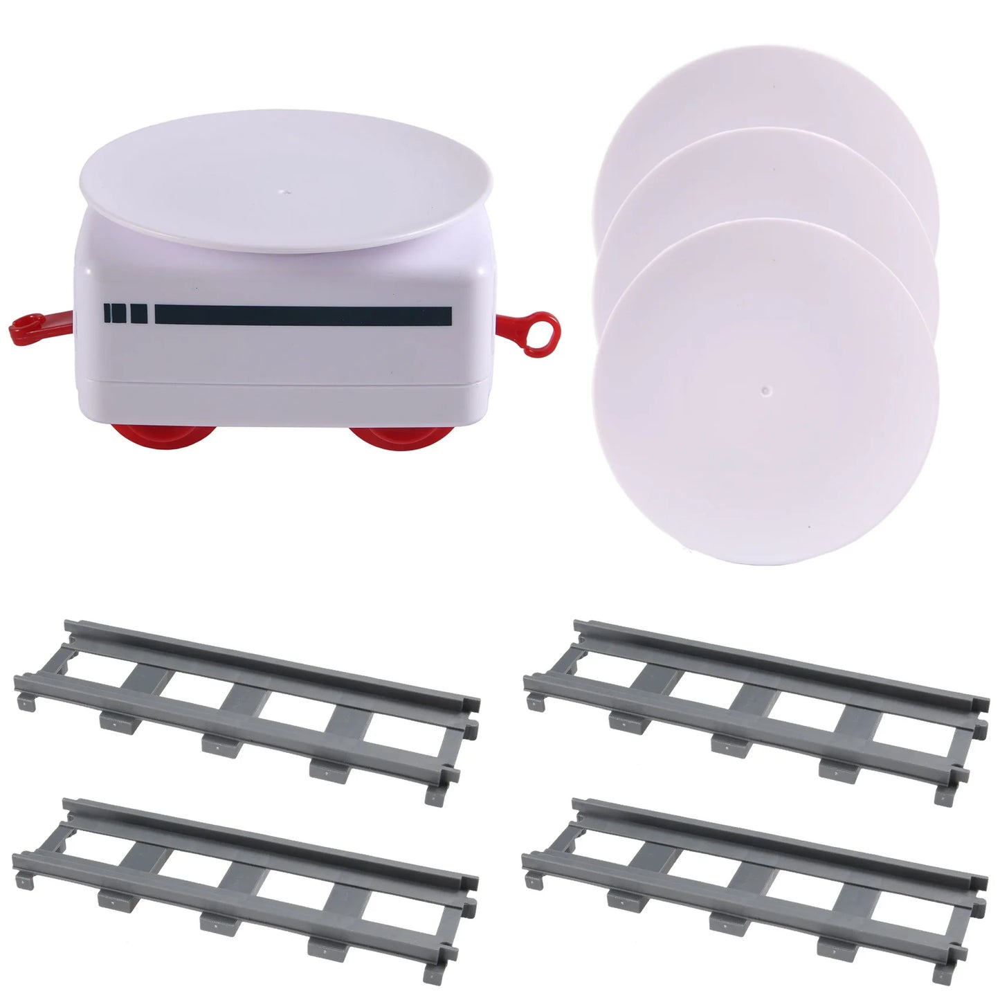 Y51A-Sushi Train Rotary Sushi Track Conveyor Belt Rotating Table Kid Food Train Set DIY Sushi Making Family Sushi Party Peaceful Pleasures Health and Wellness white B