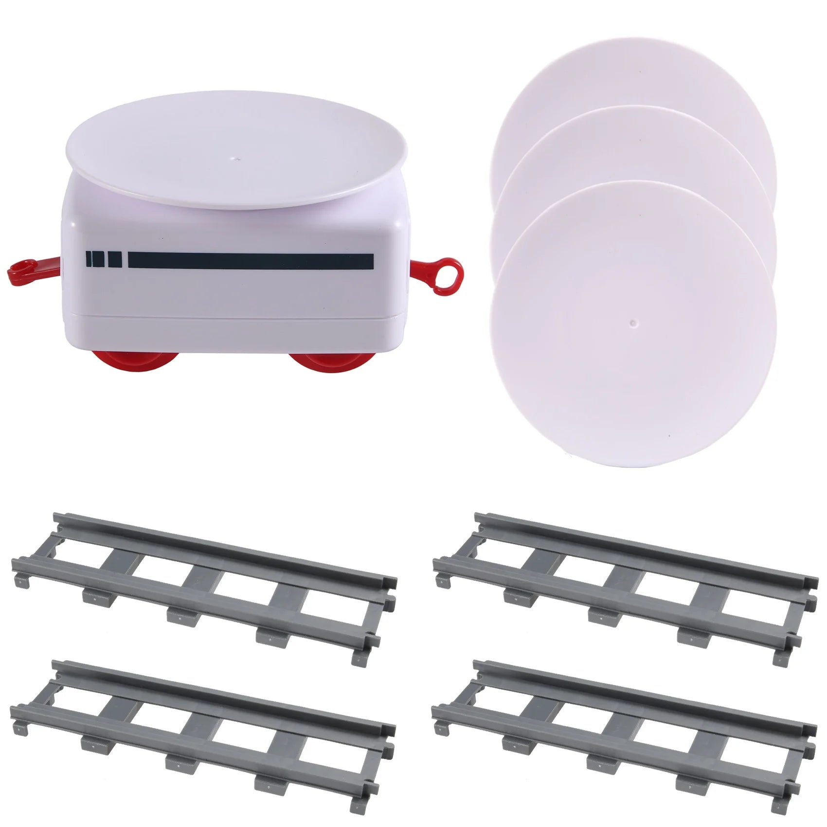 Y51A-Sushi Train Rotary Sushi Track Conveyor Belt Rotating Table Kid Food Train Set DIY Sushi Making Family Sushi Party Peaceful Pleasures Health and Wellness white B