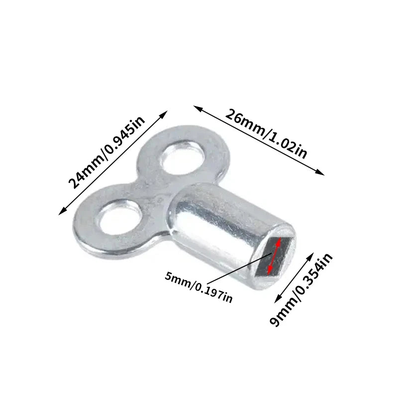 1 Zinc Alloy Radiator Key Bleeding Air Radiators Square Socket Vent