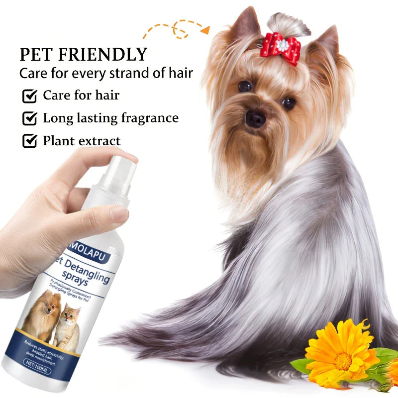 Pet Detangling Leave-In Conditioner Spray for Cats & Dogs