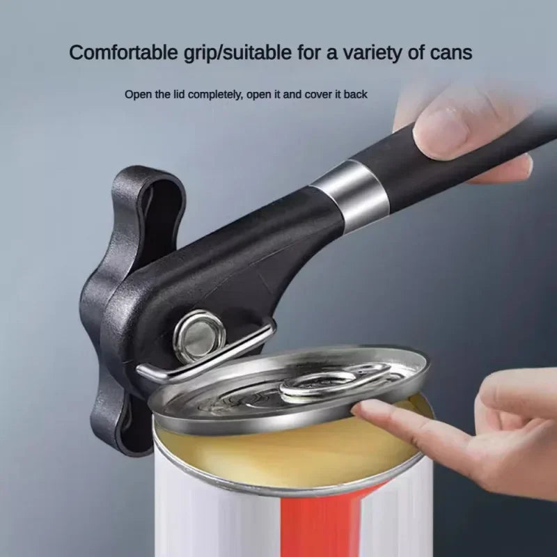 Stainless Steel Manual Can Opener – Side-Cut Monolever & Bottle Opener