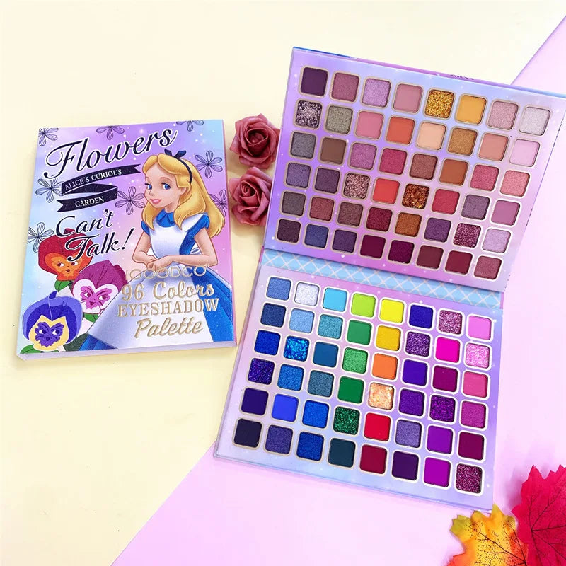 96-Color Shimmer Matte Glitter Eyeshadow Palette | Neon & Bold