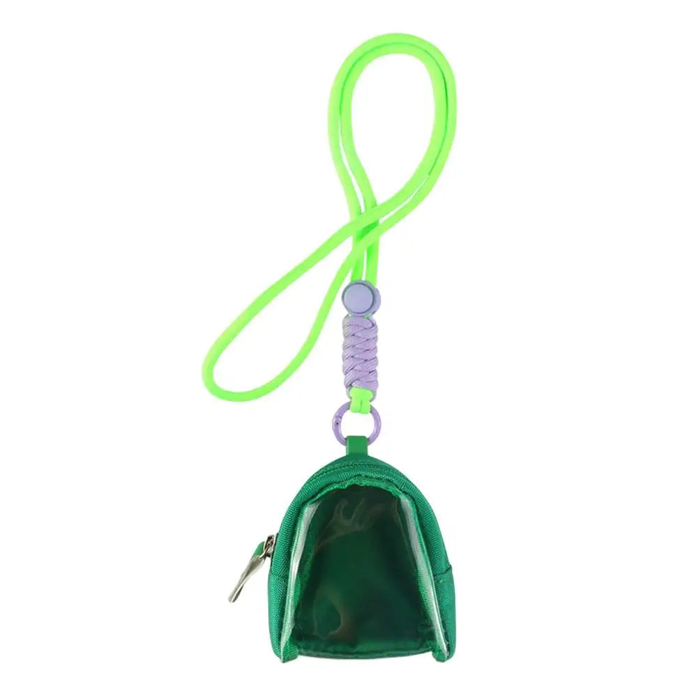 For Tamagotchi Paradise Waterproof Protective Case With Lanyard For Digital Pet Game Console Transparent Storage Pouch Peaceful Pleasures Health and Wellness green long rope