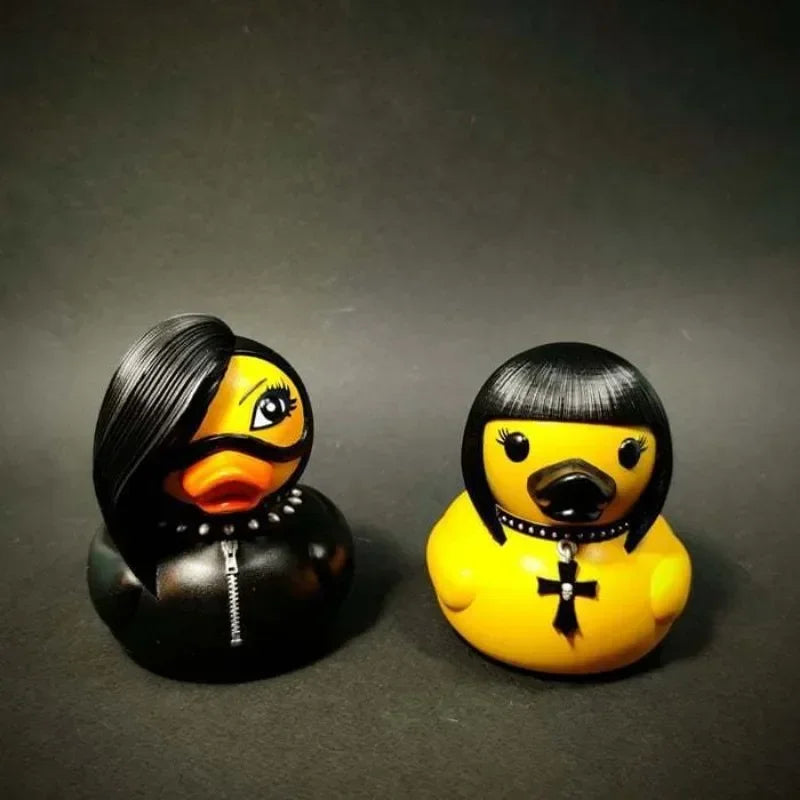 Devil Punk Duck Desktop Ornament Electric Syllable Death Rock Duck Dark Halloween Decoration Doll Peaceful Pleasures Health and Wellness