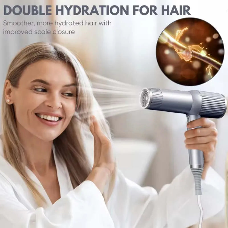 Professional Ionic Hair Dryer with Constant Temperature One-Touch Cooling Diffuser-Negative Ion Hair Care Peaceful Pleasures Health and Wellness