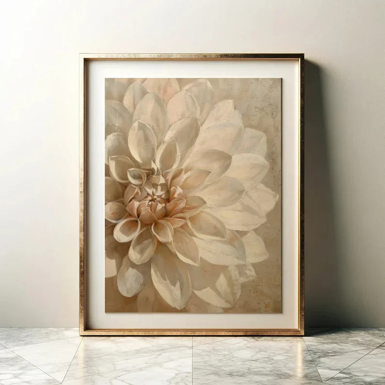 Vintage Flower Magnolia Peony Tulips Fresh Plant Painting on Canvas Poster and Print Minimalist Wall Art Pictures Home Decor Peaceful Pleasures Health and Wellness