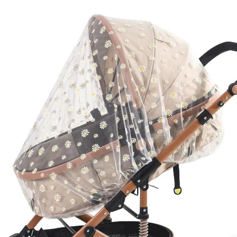 Baby Stroller Mosquito Net | Star & Flower Pattern, 160x130cm