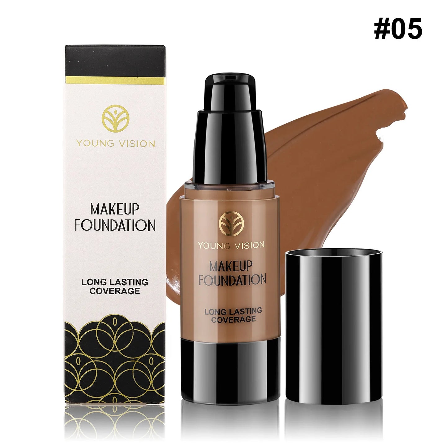 White Matte Liquid Foundation Full Coverage Concealer Base 30ml