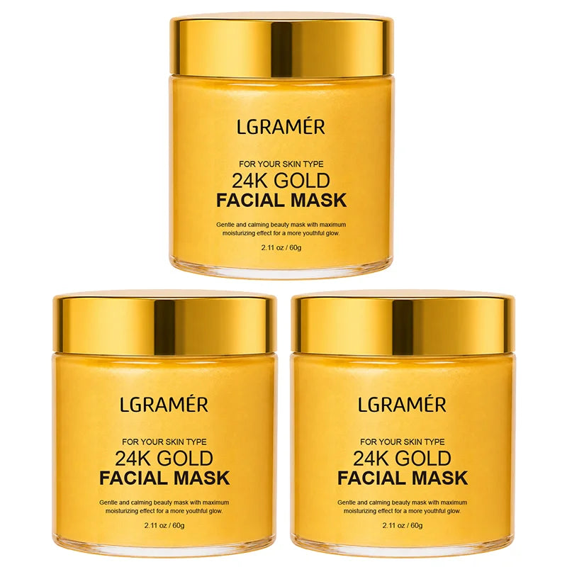 24K Gold Anti-Aging Face Mask – Moisturizing & Pore Minimizing