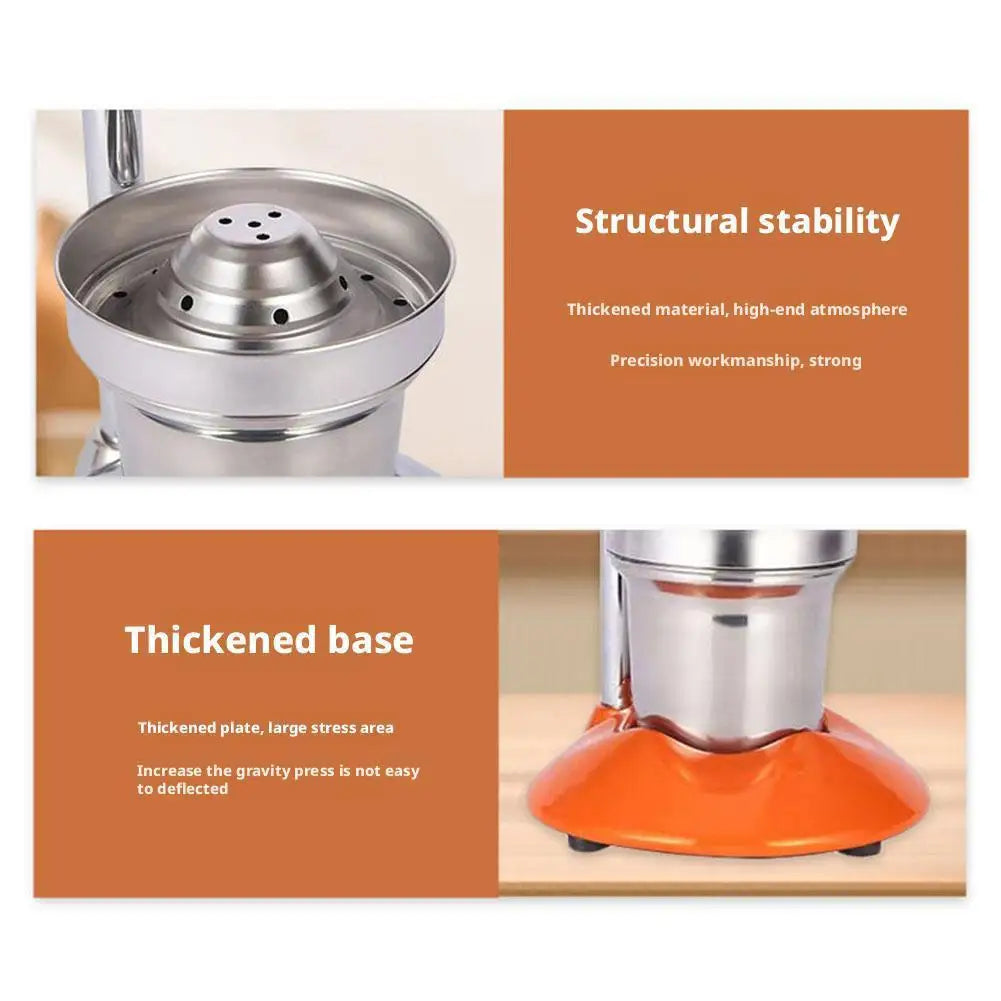 Manual Stainless Steel Citrus Juicer – Heavy Duty Lemon Squeezer