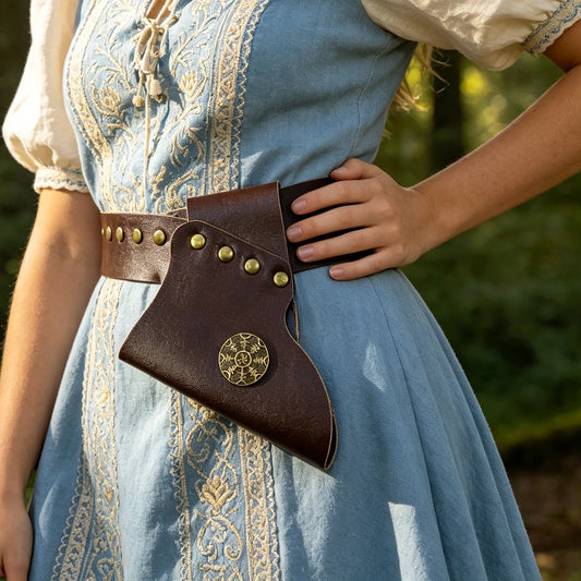 Medieval Rivet Leather Waist Sash Sword Holster Vintage Belt Dagger Peaceful Pleasures Health and Wellness