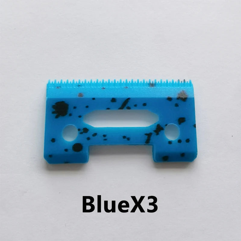1/3/5Pcs Ceramic Clipper Blades Professional Head Replacement Barber Accessories Solid Color/Camouflage Color Ceramic Blade Peaceful Pleasures Health and Wellness 110-BlueX3