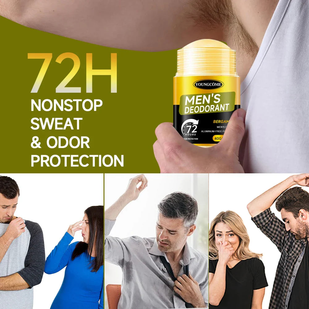 YOUNGCOME Men's Sandalwood Deodorant Stick | All-Day Fresh 40g