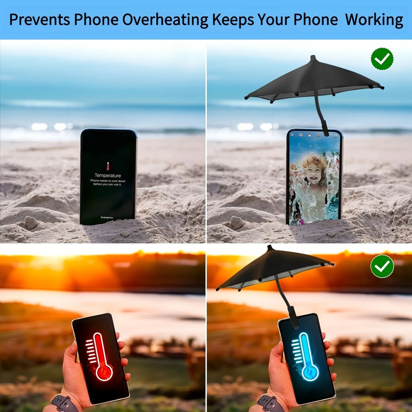 Mobile Phone Mini Sunshade Can Block Sunlight Rain Outdoor Activities