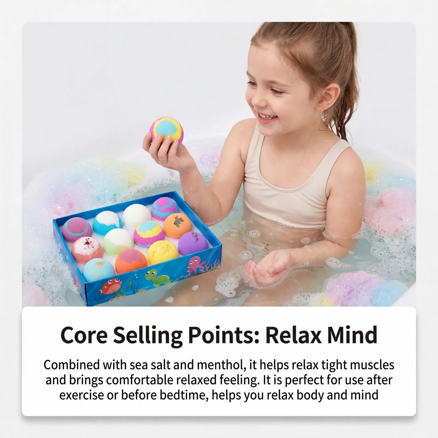 Kids Bath Bombs Gift Set 12 PCS – Surprise Ocean Toys
