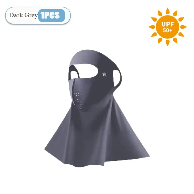 3D Ice Silk Sun Face Mask UPF50+ UV Balaclava for Cycling