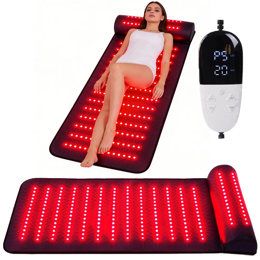 VamsLuna Red Light Therapy Mat | Far Infrared Pain Relief 675 LEDs