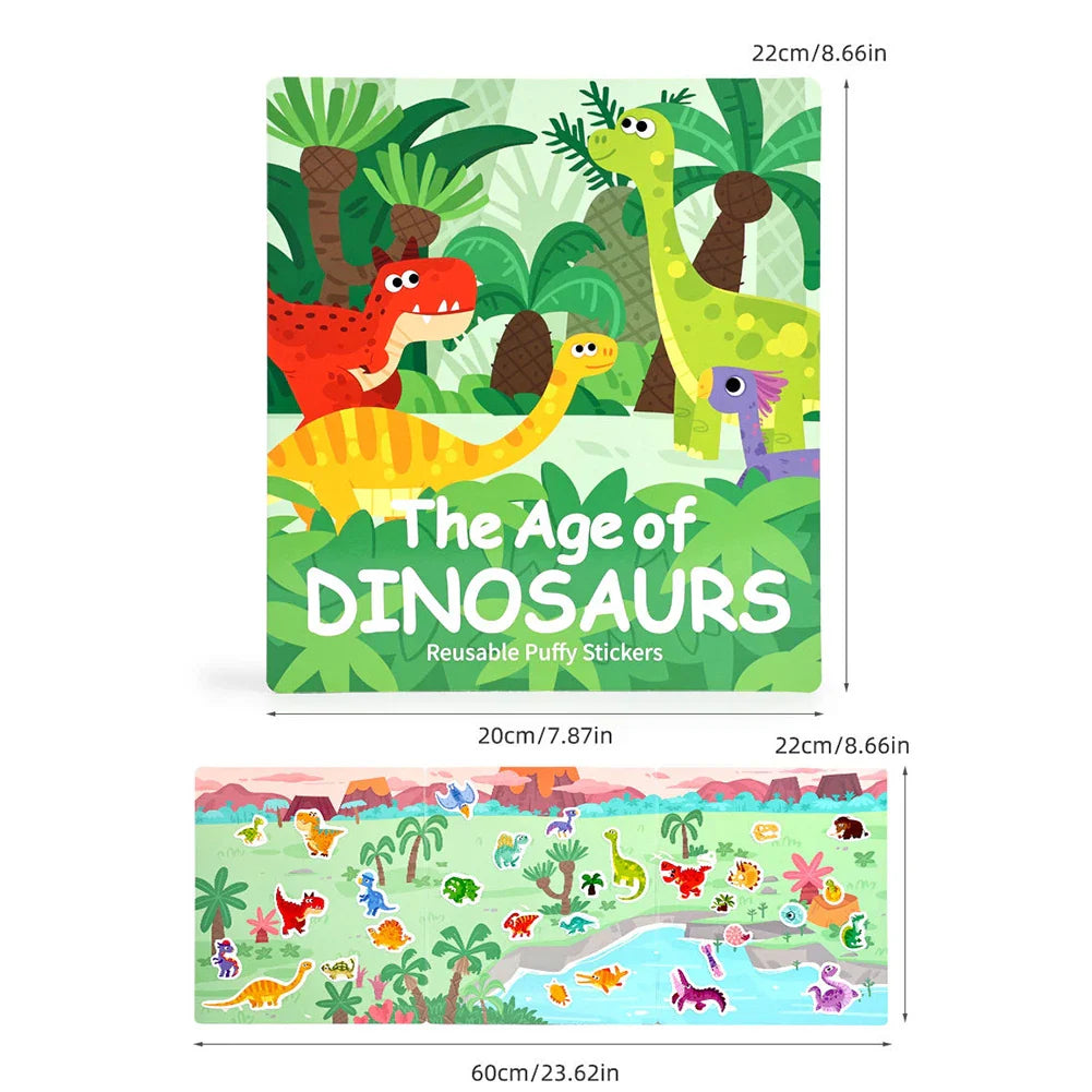 Reusable Kids Sticker Book – Color Learning Toddler Activity