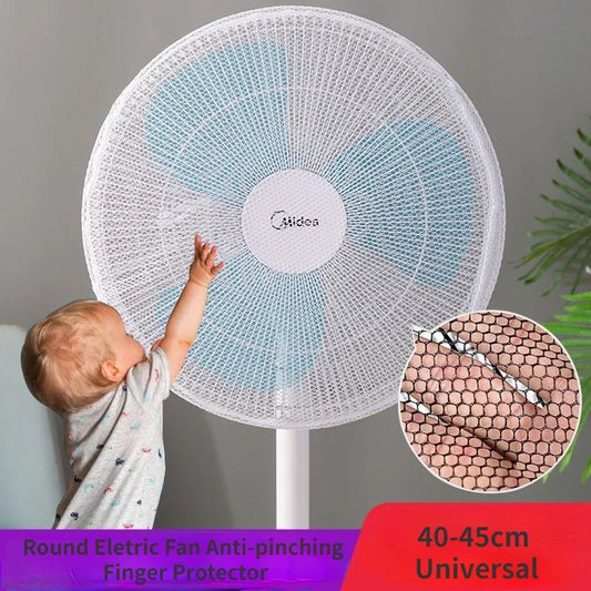 Universal Kid Anti-pinch Hand Round Fan Safety Cover Easy Installation Fan Dustproof Child Protection Mesh Cover Mesh Fan Sleeve Peaceful Pleasures Health and Wellness