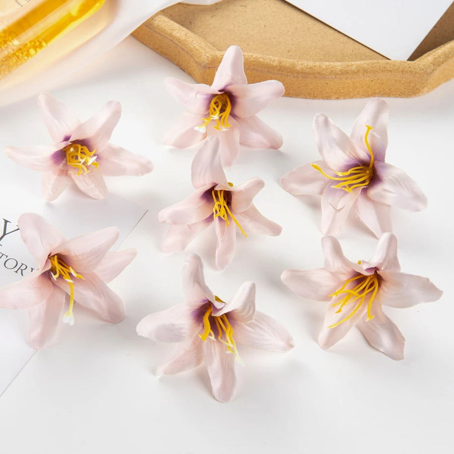 Artificial Silk Lily Flower Heads 50–100pcs | Wedding DIY Decor