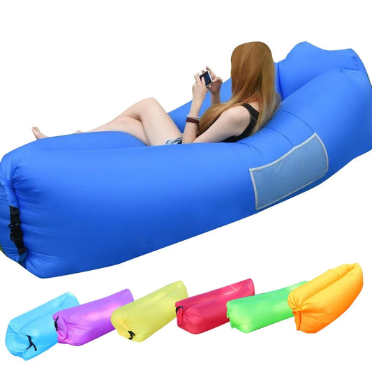 Outdoor Air Lazy Inflatable Sofa Bag Portable Camping Sofa Air Sleeping Bag Lunch Break Mattress Music Festival Concert Recliner Peaceful Pleasures Health and Wellness