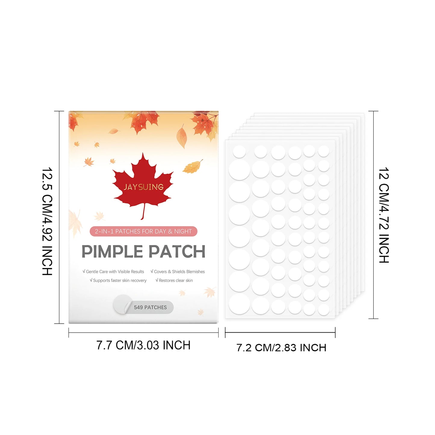 Hydrocolloid Acne Patches 549ct – Invisible Pimple Spot Treatment
